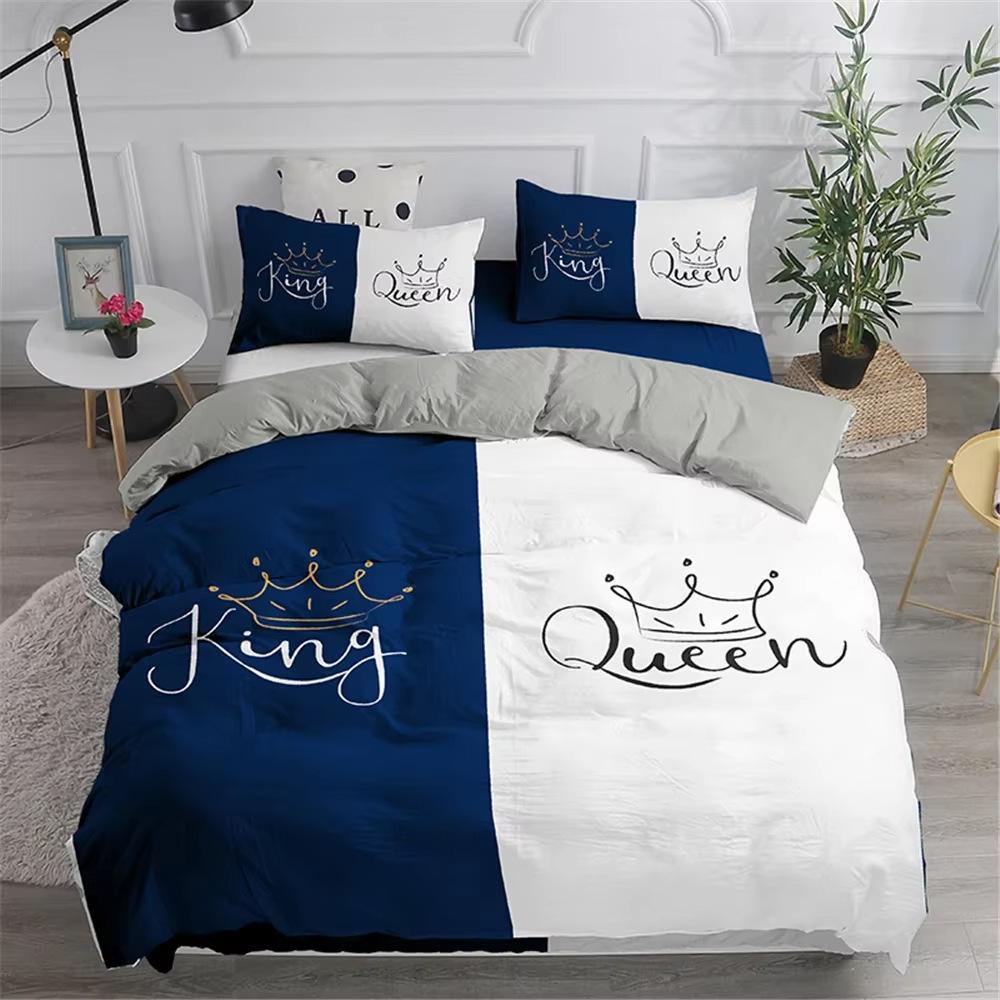 Geometric Pattern Down Comforter Set Bedding Set 3-piece Coverlet Set