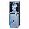 Wallet Case With Card Holder & Wrist Strap for Samsung Galaxy Z Flip 6 5 4 3 2 Flip6 Flip5 Flip4 Flip3 Flip2 5G PU Leather Cover
