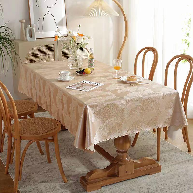 Waterproof, Scald-proof, Oil-resistant PU Tablecloth - European Style for Dining, Hotel, Restaurant, or Coffee Table.
