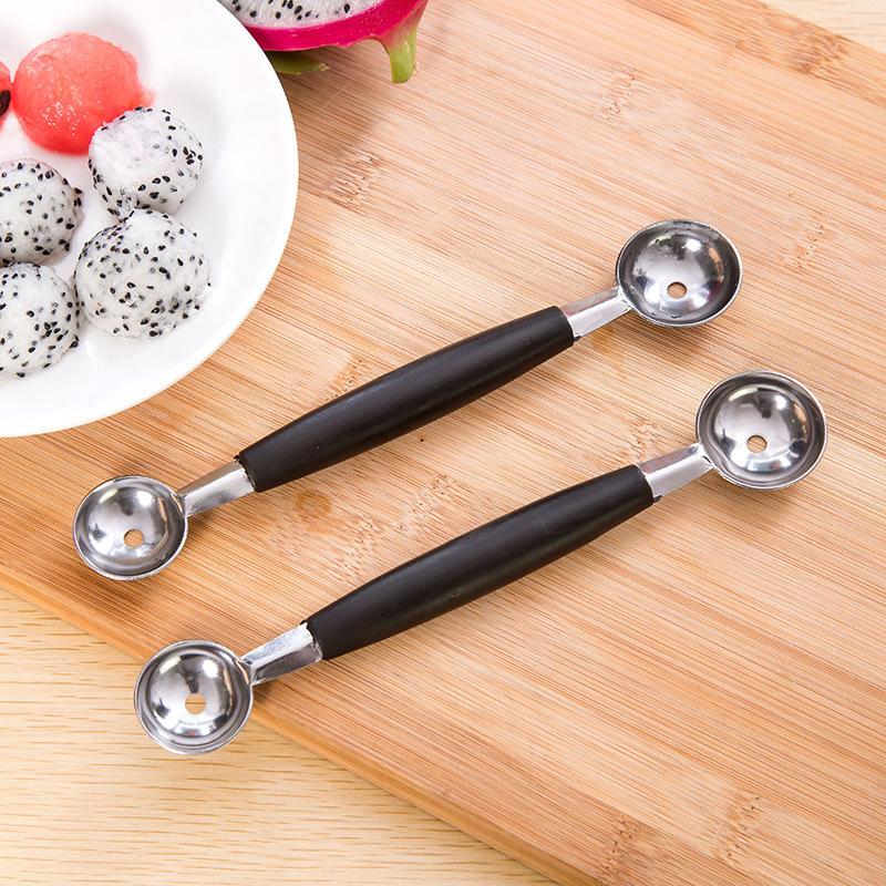 Stainless Steel Double Ended Headed Fruit Icecream Ball Spoon Diameter Melon Baller Fruit Vegetable Tools