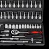 46pcs with Storage Toolbox Ratchet Wrench Set 1/4 Inch Socket Repair Set  Motorcycle Repair