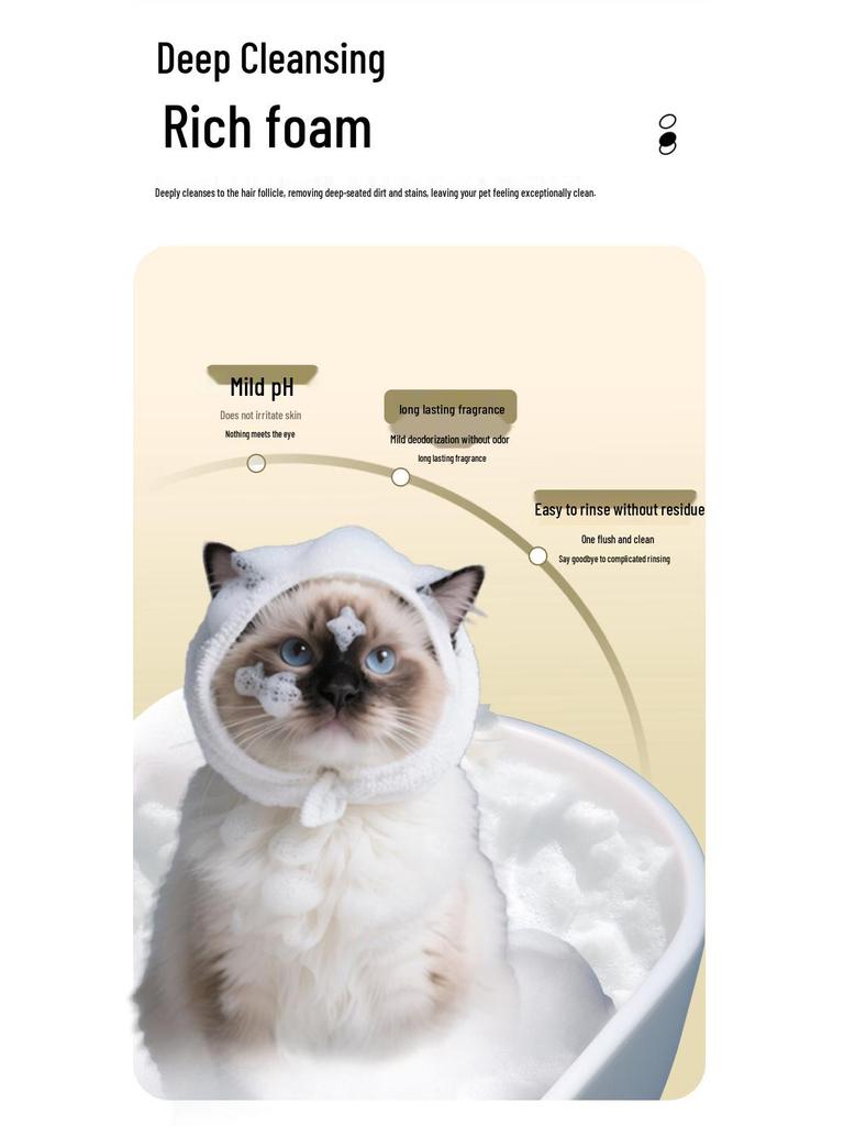 Ragdoll Cat Bathing Gel - Long-Lasting Fragrance & Care for Long-Haired Cats