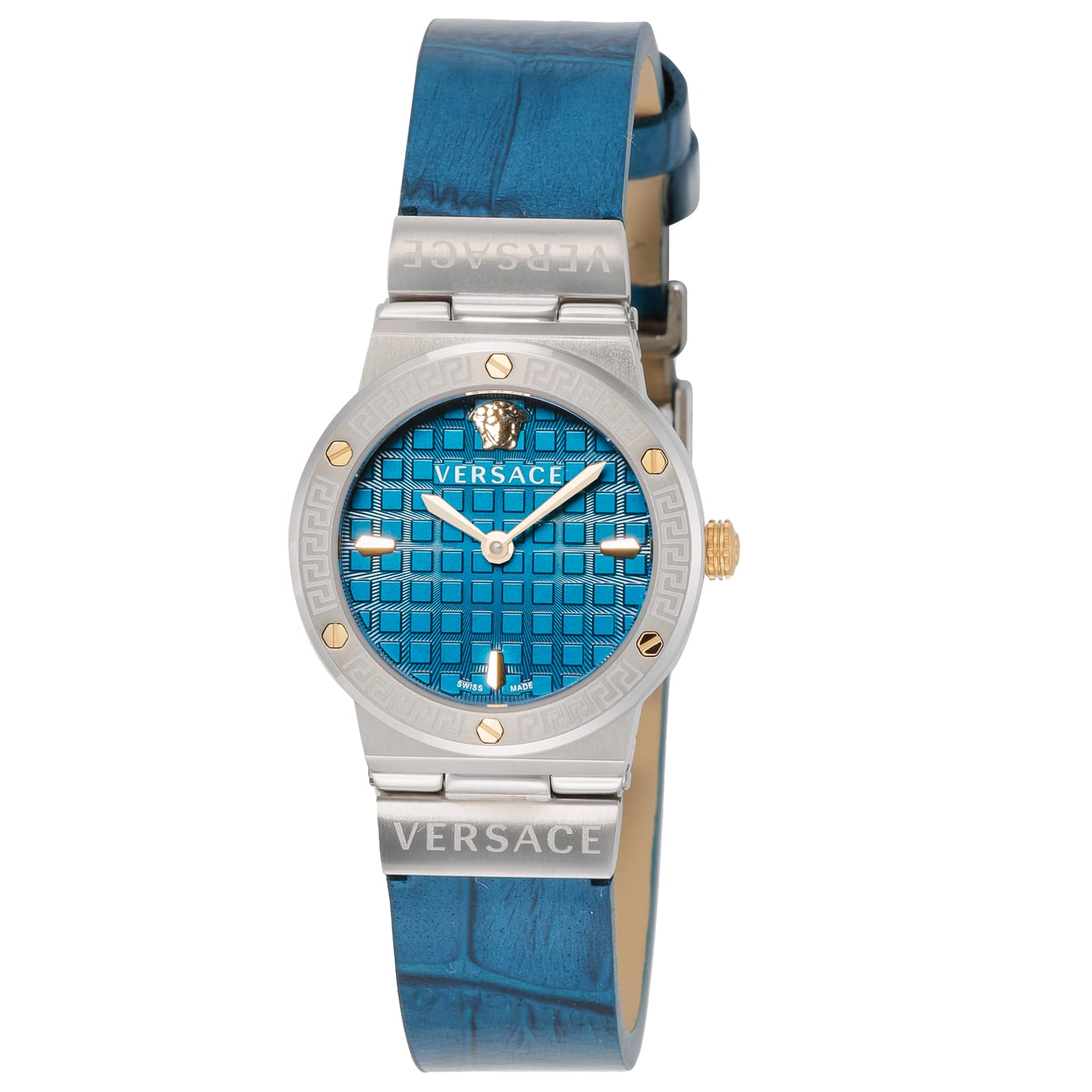 

Watch Greca Logo Blue Dial Stainless Steel Sapphire Glass Quartz 27MM Swiss Watch VEZ100121 [Versace] Women s [Item] синій