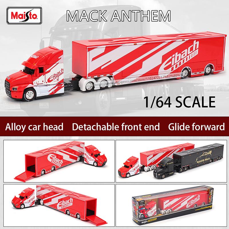 

Maisto 1:64 MACK Anthem/International Transport Casting Manufacturing Trailer Model Simulation Model Alloy Car Collection