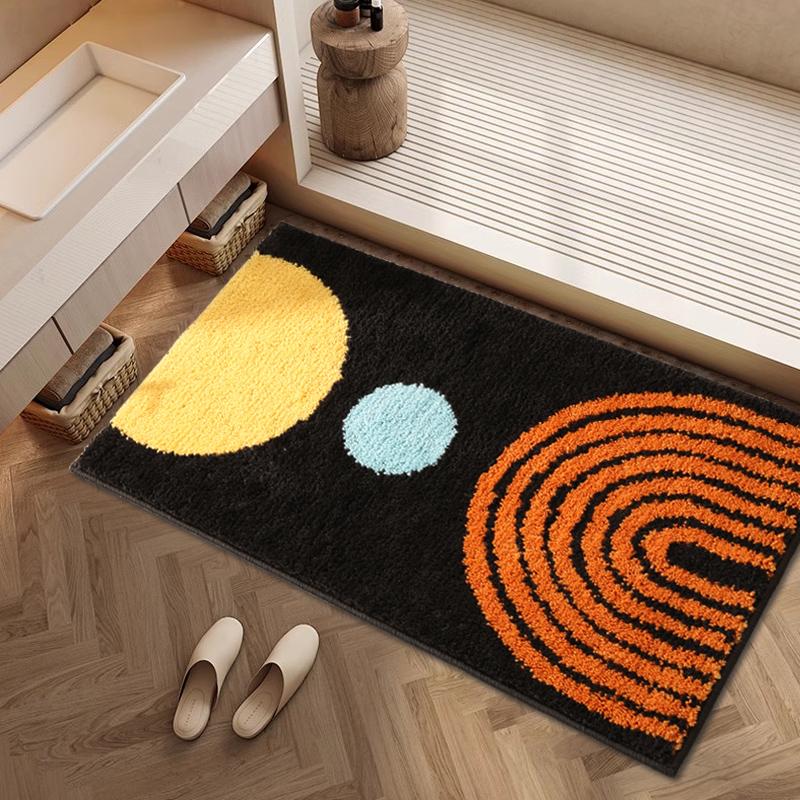 

VIKAMANordic Minimalist Bathroom Floor Mat, Thick Waterproof Foot Mat for Bathroom Entrance, Anti-slip Carpet, Entrance Door Mat 40X60CM (1.3X2FT