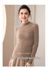 Women's 100% Cashmere High Neck Slim Fit Pullover Sweater