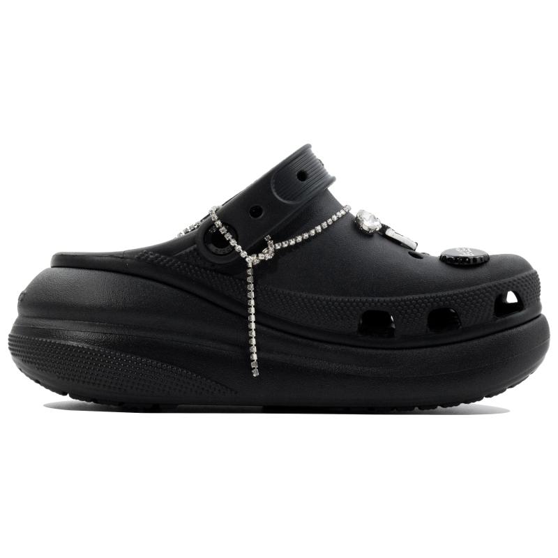Crocs EVA Puppet Prank Puff Casual Comfortable Versatile Gift Bag Hole Shoes Unisex Black
