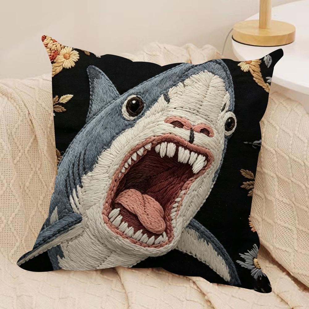 2D Scream Animals Retro Kissenbezug Seidiger Kurzer Plüsch Unsichtbarer Reißverschluss Staubdicht Sofakissenbezug Für Heimdekoration