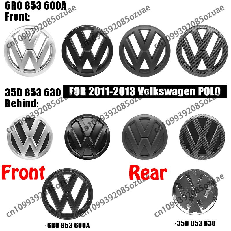 For Volkswagen MK7 For Volkswagen Polo 2011-2013 6R0853600A 35D853630 Auto Replacement Accessory 1Pc 3D ABS Car Front Logo Grille Badge Trunk Badge