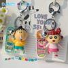 Adorable Cartoon Key Ring Pendant School Bag Accory Doll Student Bapa Decorations Crayon Inchan Toy Charm Bag Accory