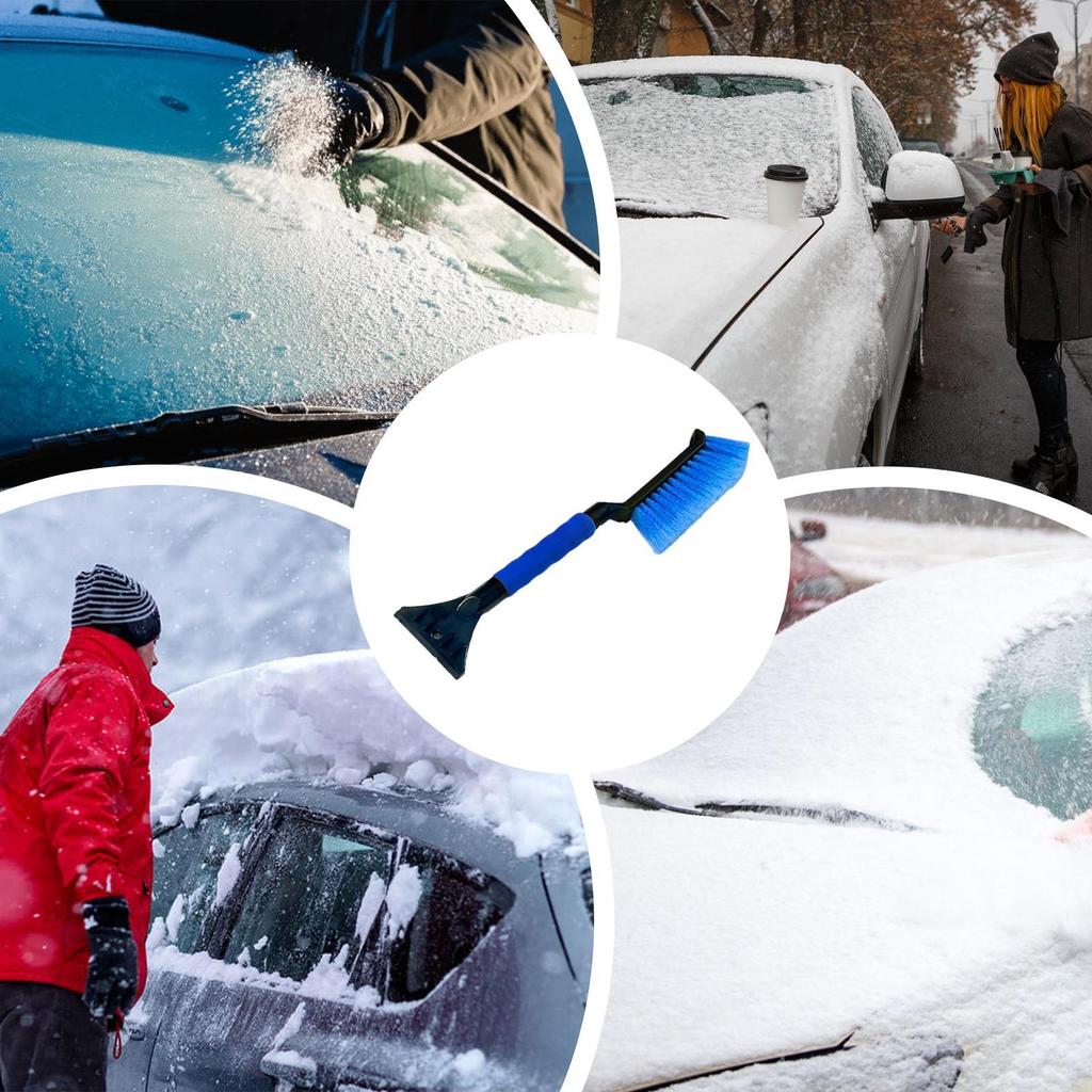 2 In 1 Ice Scraper and Snow Brush for Car Windshield Ergonomic Foam Grip Winter Snow Remover and Ice Scraper for Car Truck