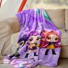 1pc Kpop Demon Hunters Blanket, Home Printed Throw Blanket - Soft Blanket Gift for Family, Washable Sofa Bed Blanket
