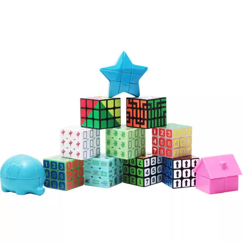 ZCUBE 3x3 Transparent Arrow Magic Cube - Smooth, Personalized Educational Toy with UV Printing