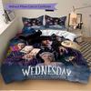 3pcs Wednesday Bedding Set Down Comforter Cover and Pillowcases, Suitable for All Seasons(No Insert)-0729035