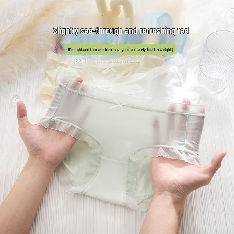 Women s 4-Pack Seamless Ice Silk Briefs L