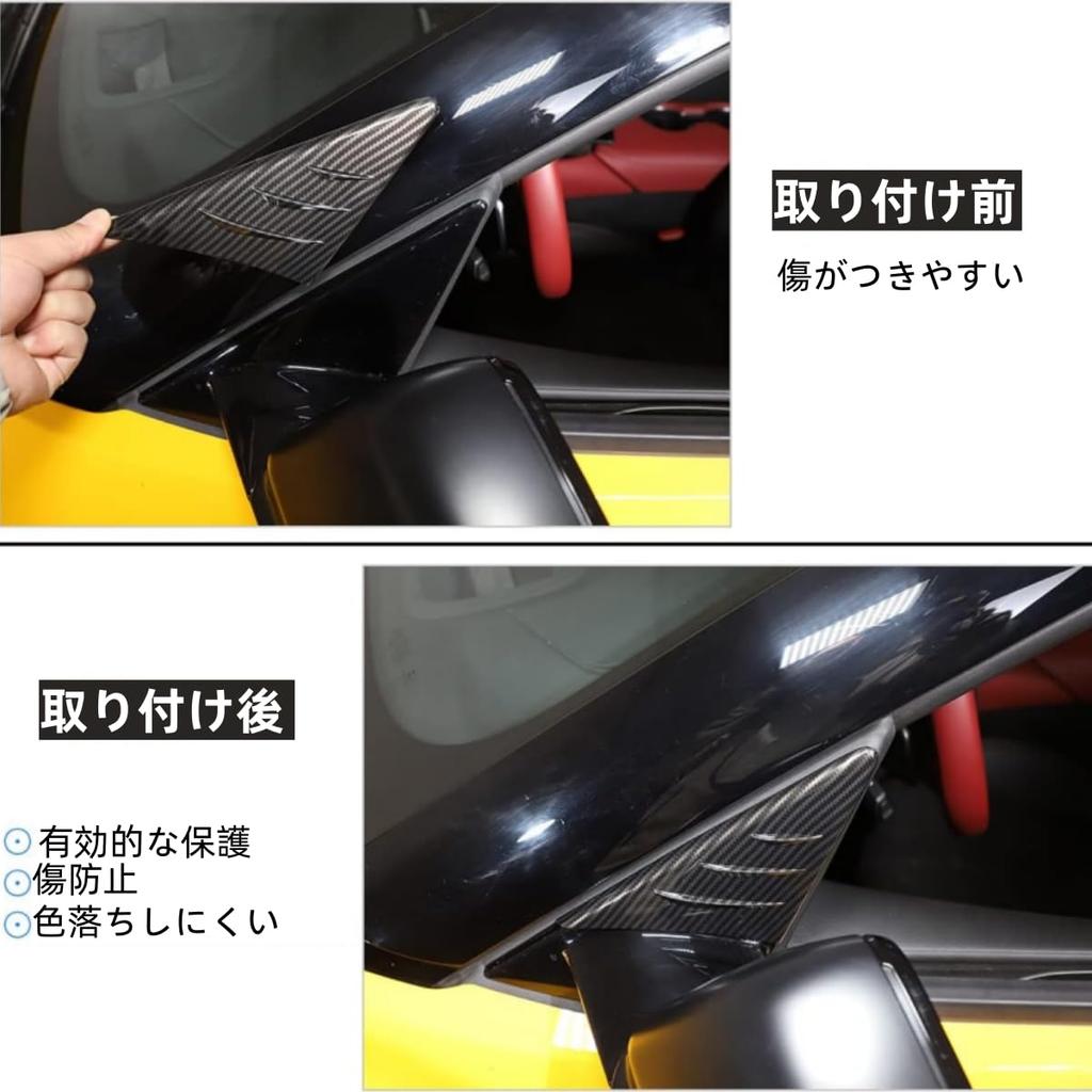 Set of 2 Triangular Rearview Mirror Side Spoiler Trims for Toyota Supra GR A90 A91 MK5 Front Window Rearview Mirror Side Replacement Accessories for