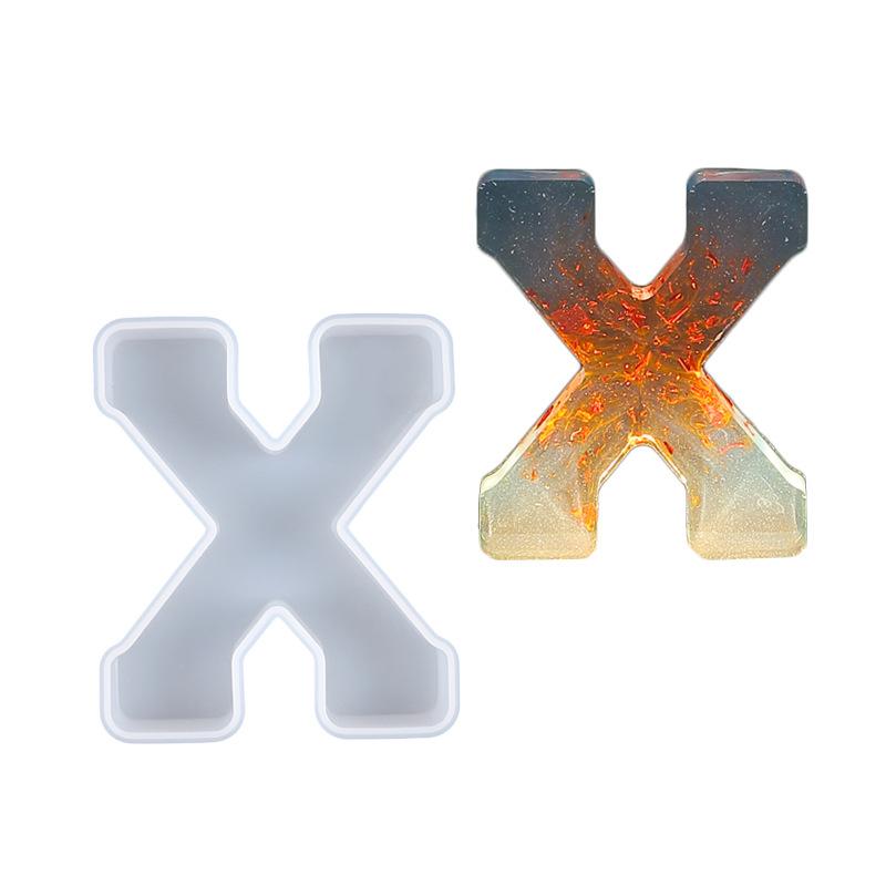 A-Z Alphabet Letter Shape Silicone Resin Casting Molds DIY Epoxy Resin Moulds
