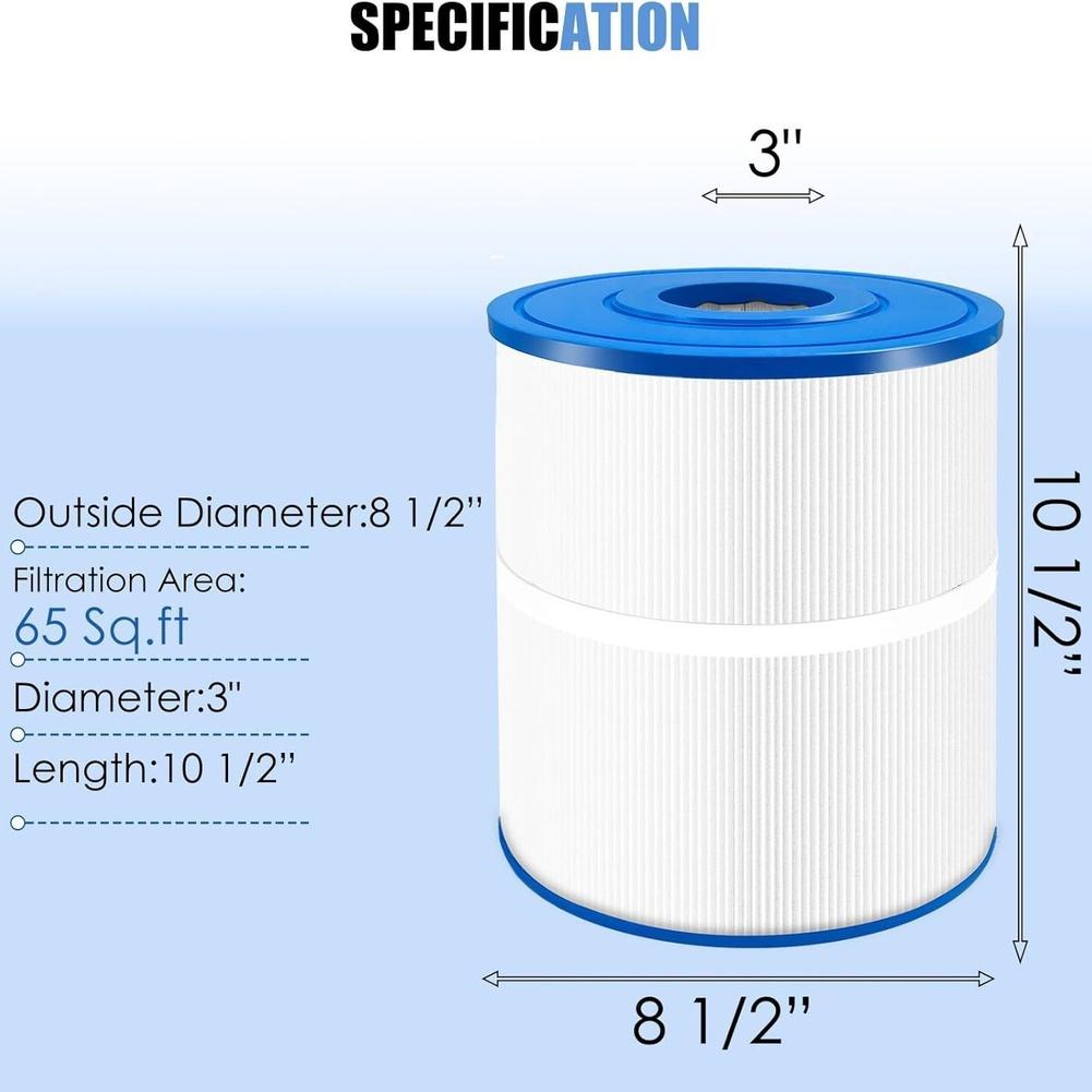For Water Relaxation Unit PWK65 Replacement Filter Cartridge for Spa and Swimming Pool Filtration Applications