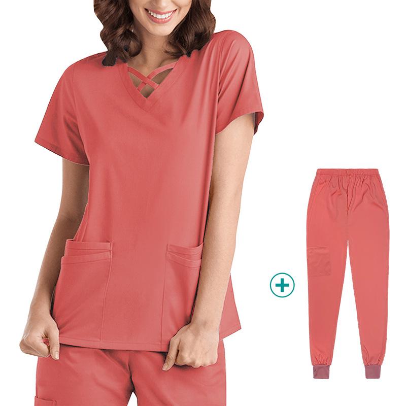 Ropa de Trabajo de Belleza SPA Uniformes Médicos Mujer Multicolores Uniformes de Enfermera Dentista Veterinario Farmacia Clínica Conjunto de Uniformes