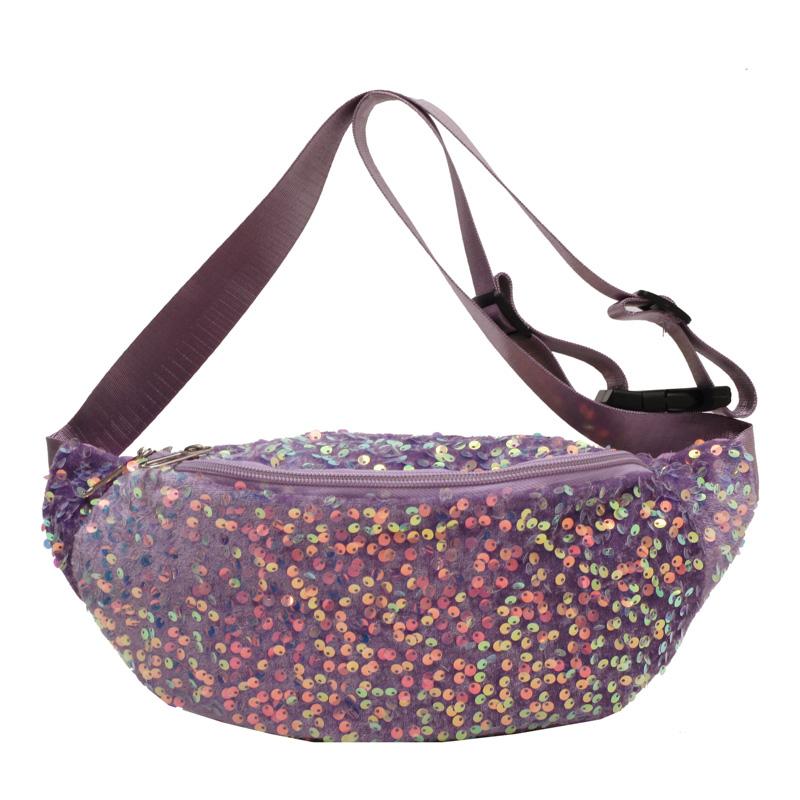 Glitter Women's Bag  Casual Fanny Pack  Shoulder  Crossbody  Chest  Hip Hop  Belt Bags  Women's Fashion  Luxury  Trend
