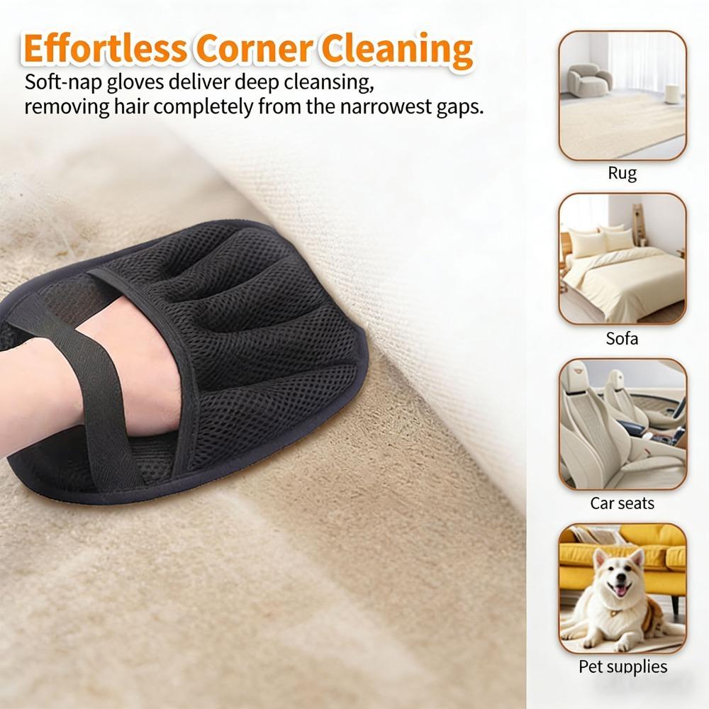 Five Finger Pet Hair Remover Static Adsorption Pet Fur Removal Tool Pet Deshedding Glove Car Seat