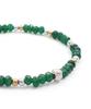 Polalita Gold & Silver Green Natural Stone Bracelet (Plt-Br-081_Gn)