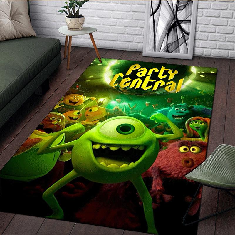 1pc Monsters University Pattern Area Rug Soft Flannel Floor Mat for Living Room,Office,Bedroom and Carpet,Sofa Coffee Table Floor Mat