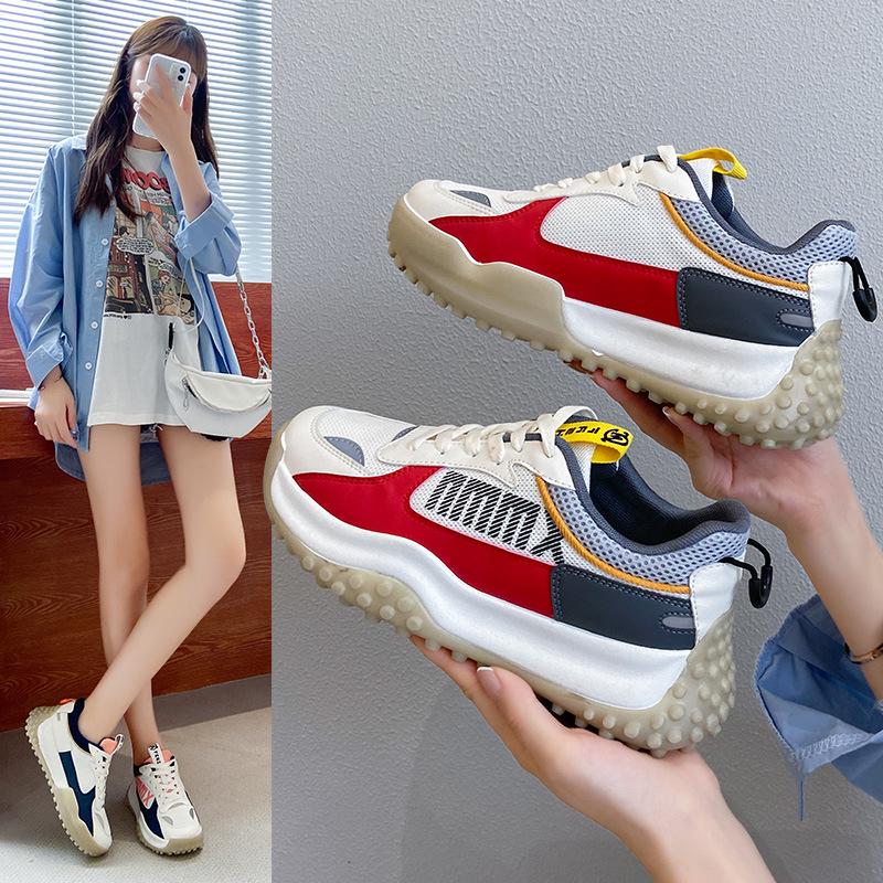 

Women s Versatile Mesh Dad Shoes - Trendy Spring & Autumn Casual Sneakers 40 червоний