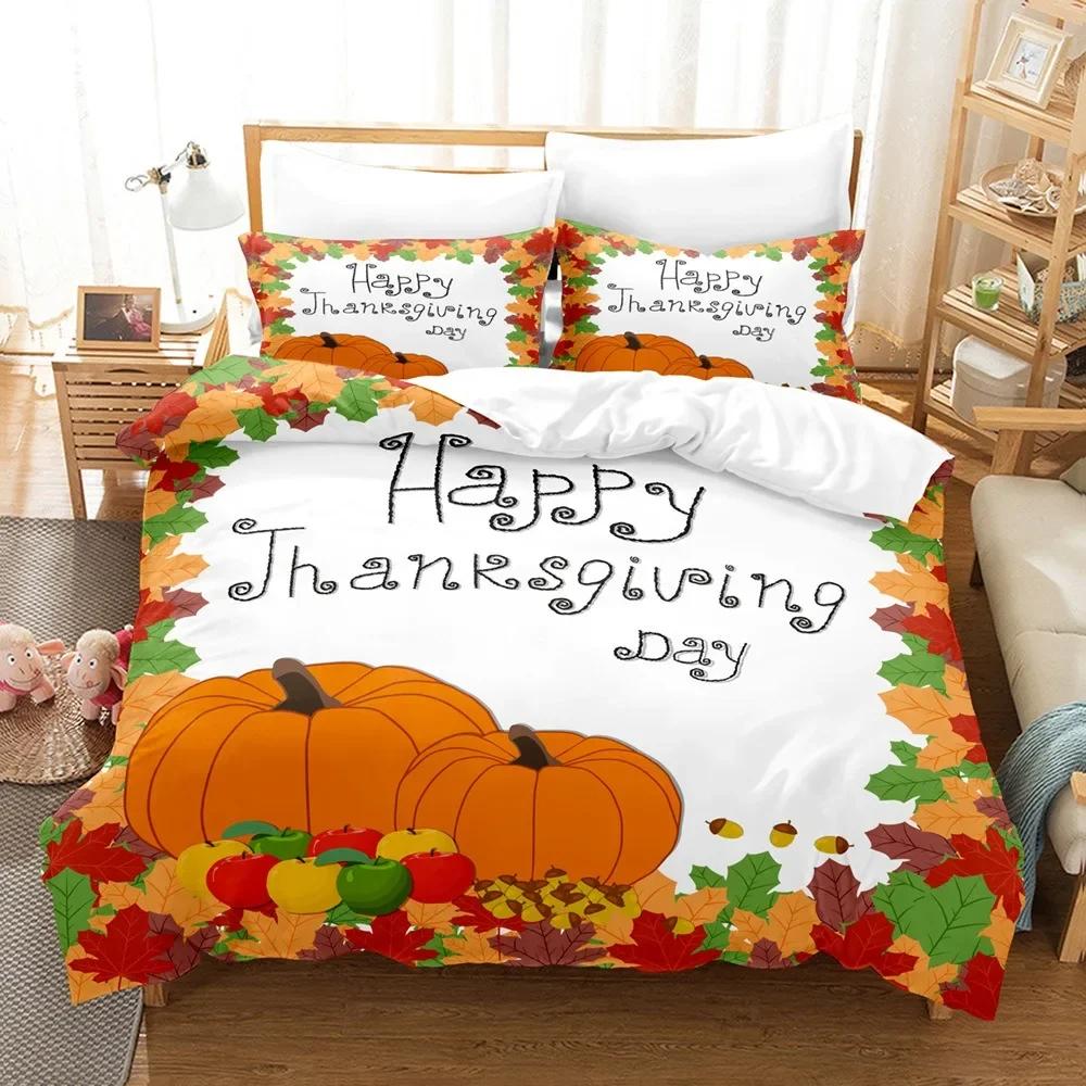Kürbis Bettbezug, Kissenbezug, Zwei- oder Dreiteiliges Bettwäscheset, Jungen, Mädchen, Bettdeckensets, Halloween-Geschenke