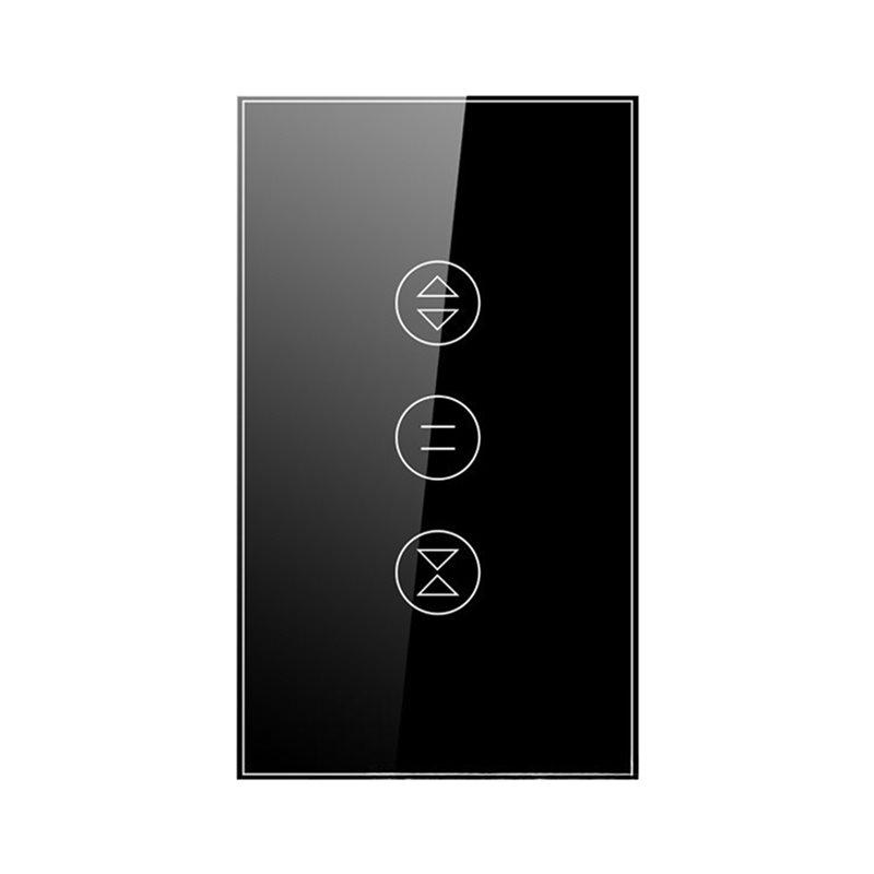 

Fresh Smart Rolling Shutter Switch Tuya App 2.4Ghz Wi-Fi Touch Control Neutral Wire Required Smart Curtain Switch US Plug чёрный