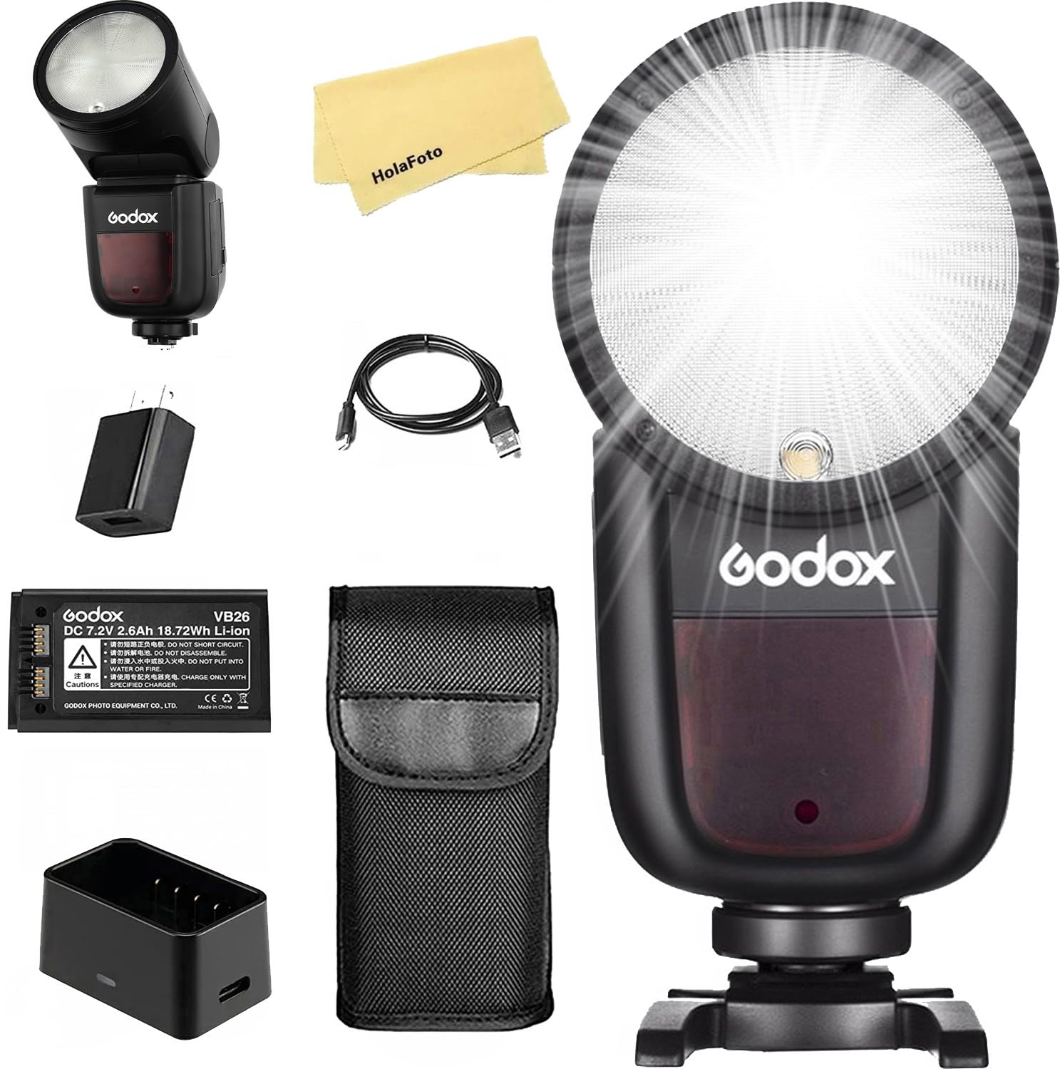 

Authorized Godox Round Head Camera Flash for 76Ws 480 Full Power Recycling Time Japanese Instruction Manual [GODOX Dealer] V1-N Nikon, 2.4G 1/8000