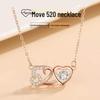 Beixi S925 Sterling Silver Pulsating Heart Rhinestone Necklace for Women