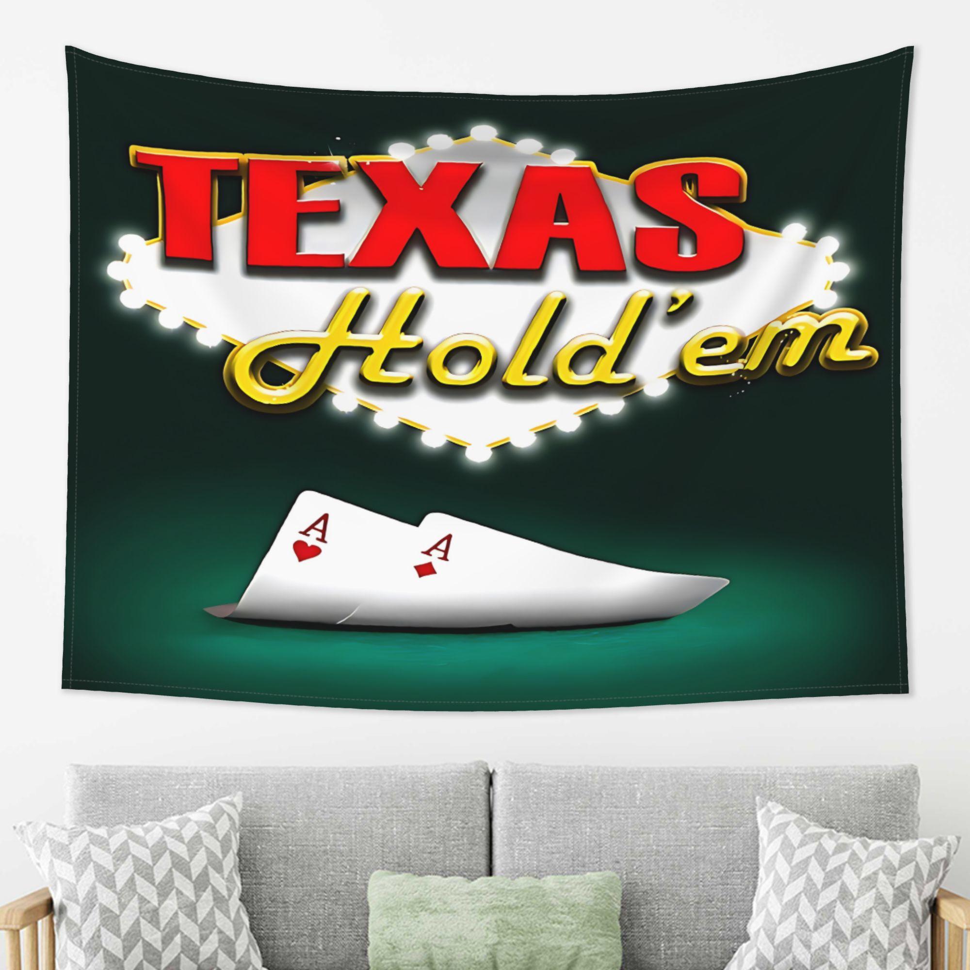 

Texas Holdem Poker Theme digital printing polyester wall tapestry suitable for use in living rooms bedrooms offices bars party 74x94cm(29x37in)