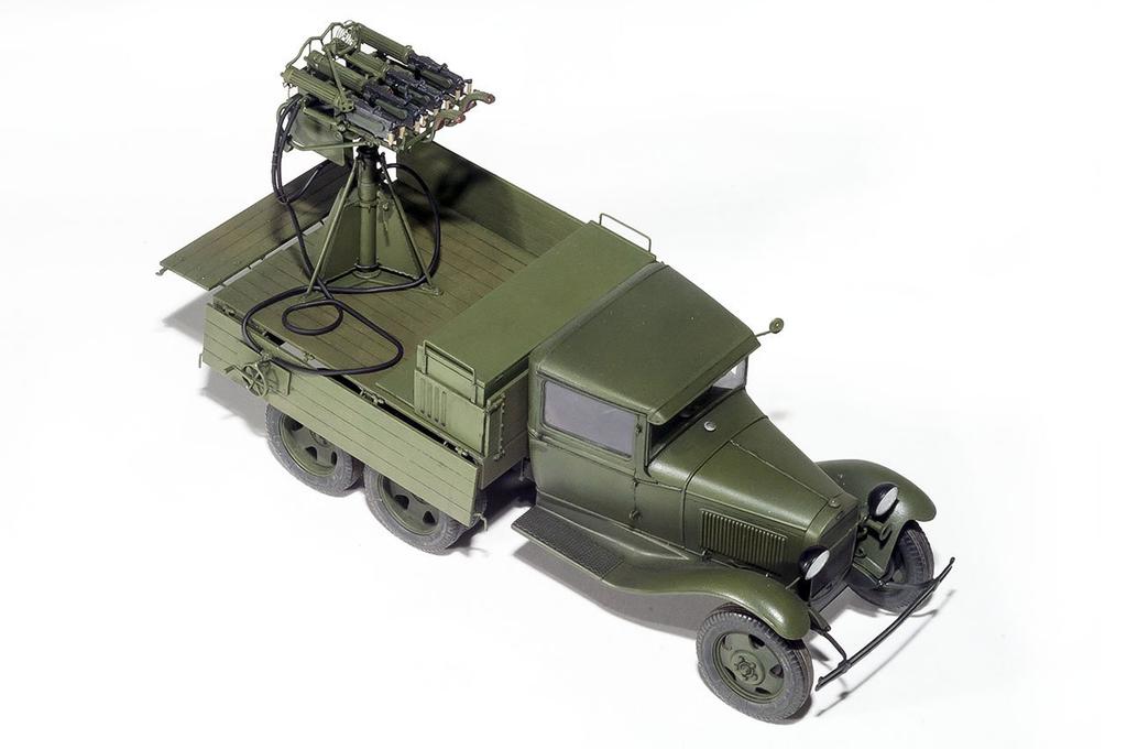 WWII Soviet Maxim with quadruple guns GAZ-AAA anti-aircraft