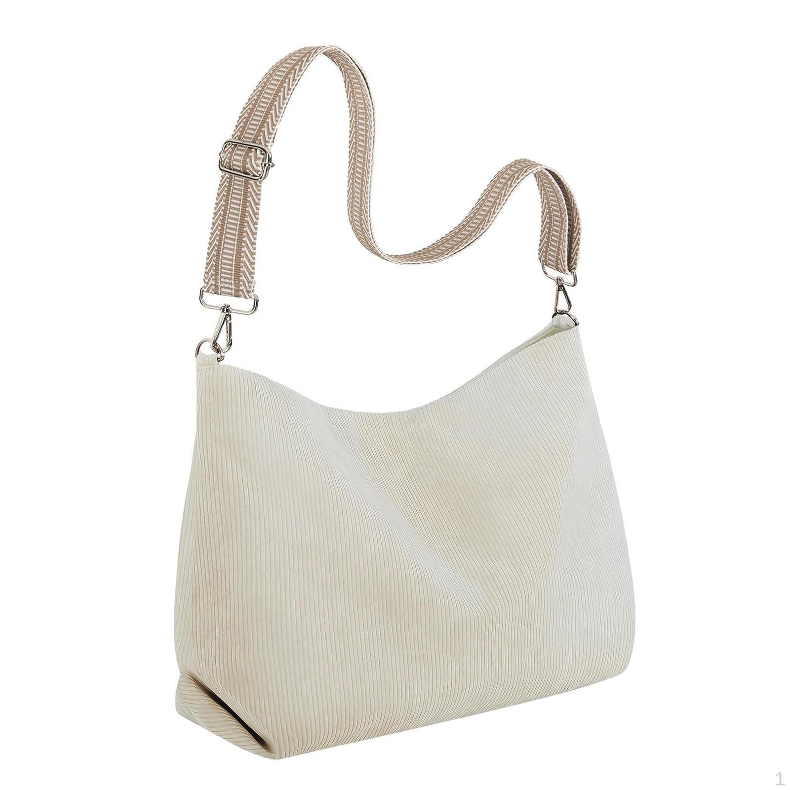 

Сумка из вельвета с регулируемым ремешком для пляжа, повседневной работы, поездок на работу и обратно на День святого Валентина бежевый