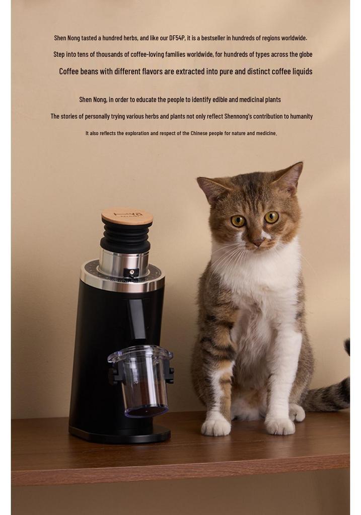 Kajia DF54P Professional Home Coffee Grinder - Golden Cup Flat Burr, Single Dose, Italian Hand Drip.