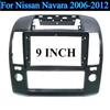 Per Nissan Navara 2006-2012 Mascherina Autoradio 9 POLLICI, Kit Cruscotto con Cornice Pannello Auto con Mascherina Frontale, Non Richiede Batteria
