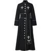 Women's Priest Robe With Stand Collar Roman Cassock Belt Street Style White/black Xs-5xl