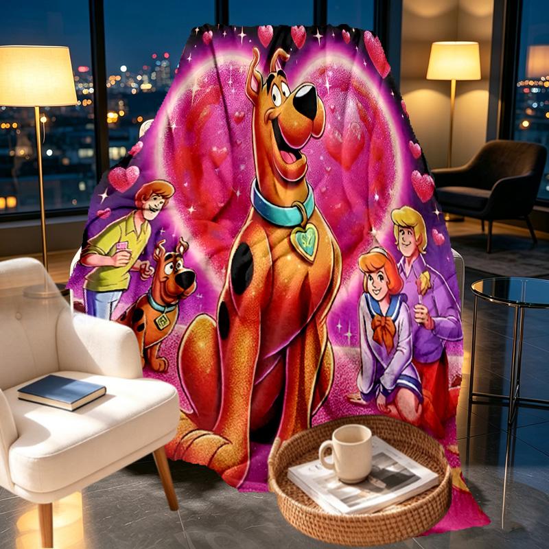 Scooby Print Blanket - Soft & Comfortable, for Bedroom, Travel, Sofa, Home Decoration - Birthday Christmas Gift for Friend