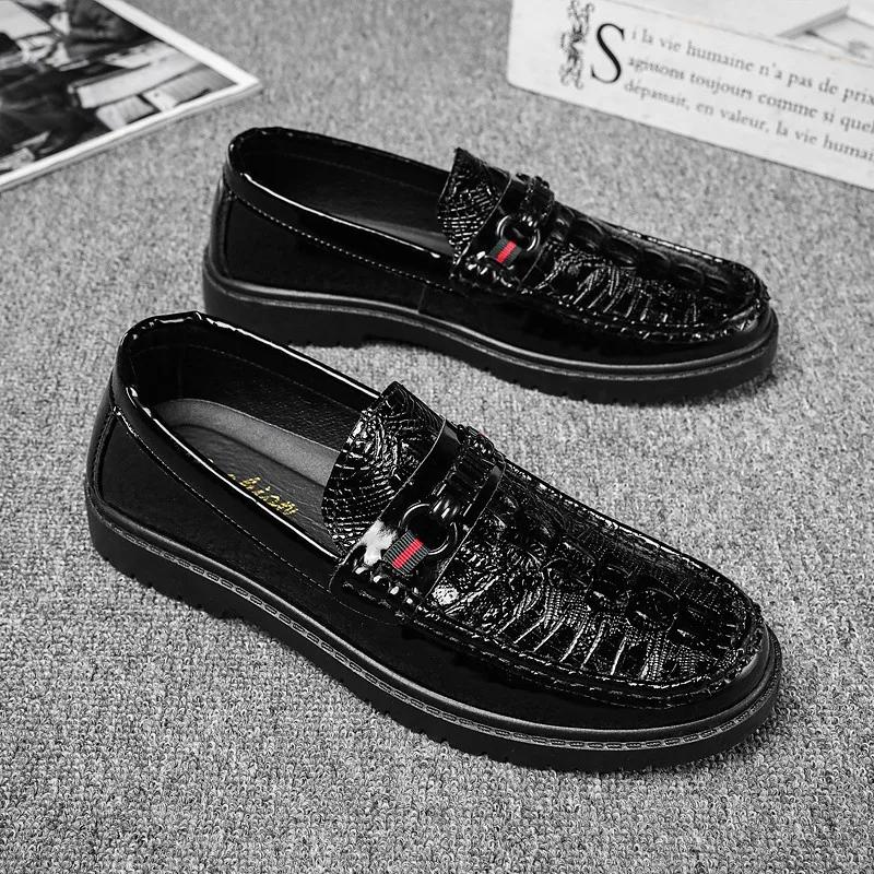 Fashion Fashion Men's Casual Loafers Comfortable Wear-resistant Men's Formal Shoes 2024 New High-grade PU Leather Soft Male Casual Shoes
