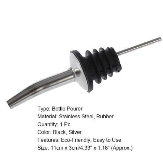 Rostfritt stål Sprit Sprit Pourer Flow Vinflaska Hällpip Propp Barware