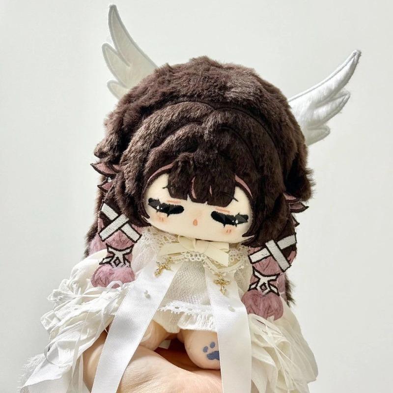 20cm Anime Game Genshin Impact Damselette Columbina Kawaii Cosplay Soft Cotton Doll Body Cartoon Diy Dress Up Toy Figures Gifts