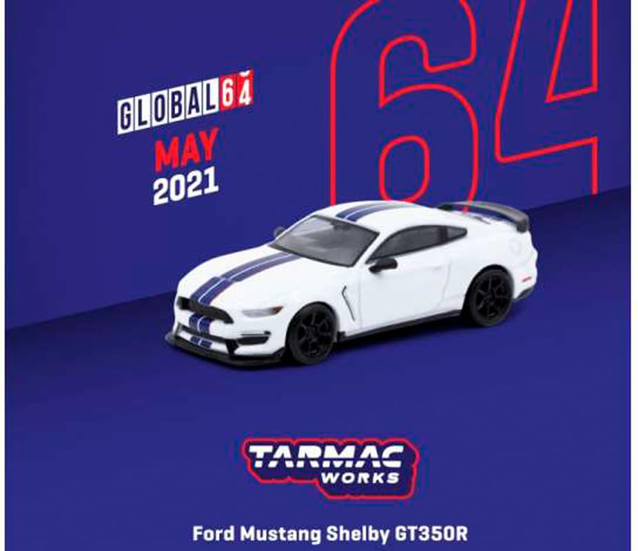 

TARMACWORKS Scale Ford Mustang Shelby GT350R White Metallic Finished Product 1/64 белый