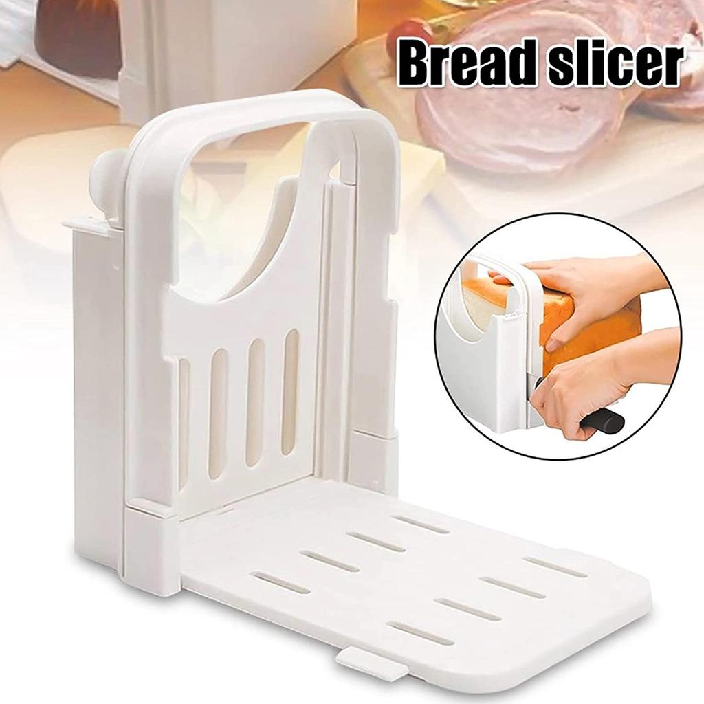 Toast Slicer Tool Foldable Bread Slicer Adjustable Bread Cutting Guide Tools for Bakeware Cutter Rack Home Kitchen Gadgets