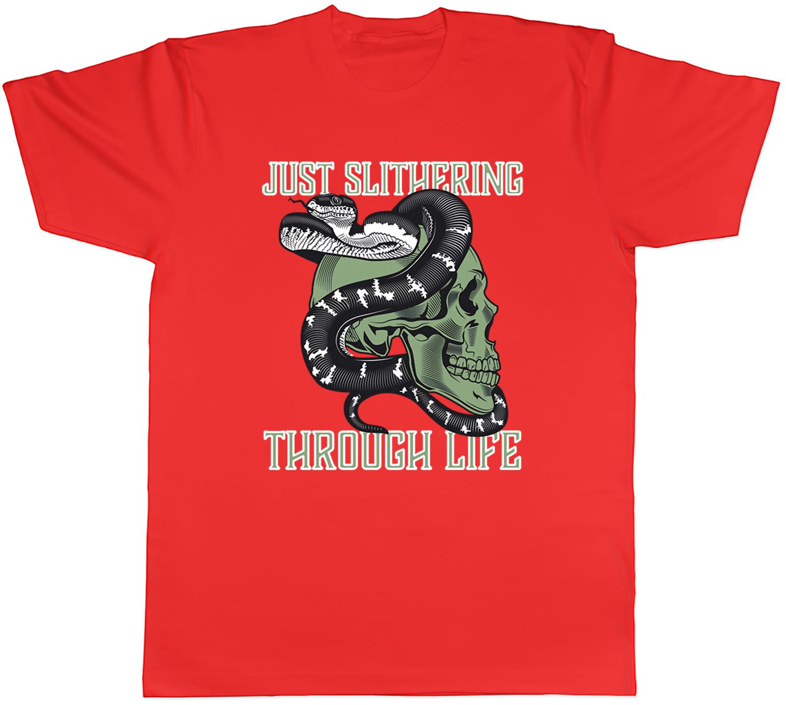 Funny Python Snake Unisexs TShirt Just Slithering through Life Tee Gift S