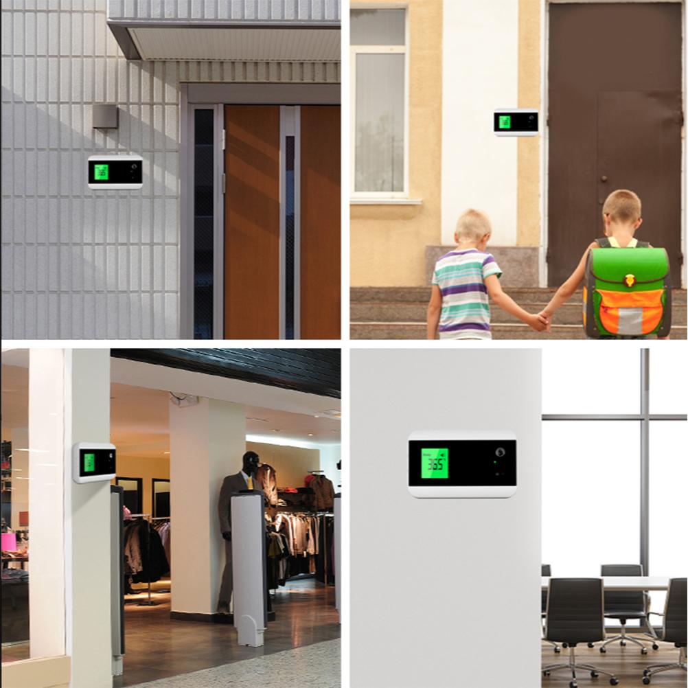 Smart Doorbell Thermometer Wall Mounted Bluetooth Transmission Infrared Thermometer Contactless Automatic Induction Thermometer