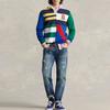 Polo Ralph Lauren SS23 Striped Color Block Badge Print Long Sleeve Polo Shirt Men tops Multicolor MNPOKNI16822736-410