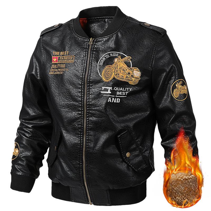 New Spring and Autumn Coat PU Leather Jacket Slim Men's Youth Leather Jacket