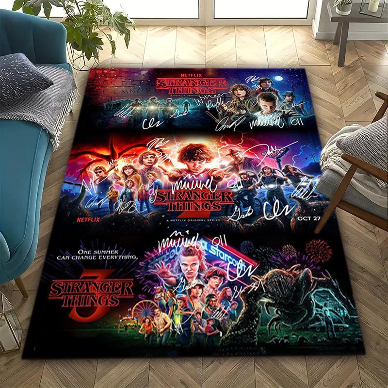 Halloween Horror Horror Theme Stranger Things Carpet Home Living Room Decoration Table and Chairs Anti Slip Door Mat Outdoor Picnic Mat Carpet A7