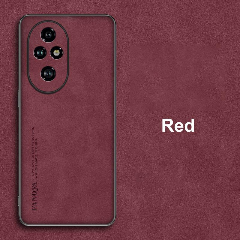 

Чохол для Honor 200 Pro Розкішний чохол із штучної шкіри для телефону для Honor 200 Lite 5G Honor200 Pro Задня кришка Матовий силікон Повний захист For Honor 200 червоний